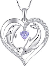 Delphin Herz Kette Damen