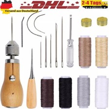 18 Stück Ledernadel Leder Werkzeug Set Polsternadel Leder Nähnadeln Schuhmacher