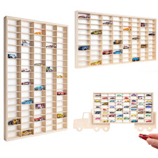Creative Deco Sammlervitrine für Autos 80/90 verstellbare Fächer Setzkasten Holz
