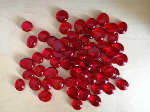 Streudeko glassteine rot - |,
