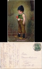 Ansichtskarte  Junge - Ruppsack, (signiert H. Kaulbach) 1911