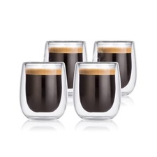 GOURMETmaxx Espresso-Thermoglas 80ml 4er-Set - Neu