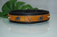 Bull Lederhalsband mit Kuhfell