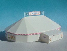 Zirkuszelt, oval , Außenhaut, cnc gefräst , Spur Z  1:220