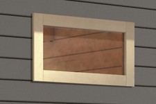 Gartenhausfenster Holzfenster elfenbeinweis feststehend für 28 mm Wände +AKTION+