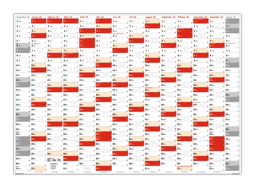 Xxl wandkalender gerollt - xxl,