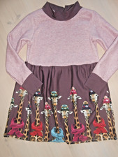 Jersey-Dreh Kleid Gr. 116-122 Übergangskleid Unikat Romantisch