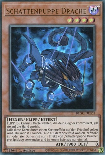 Yugioh schattenpuppe drache - schattenpuppe,