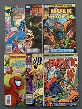 6 Marvel Comics Incredible Hulks, Web of Spider-Man, New Mutants, Fantastic Four
