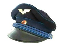 DR Schirmmütze 3 Biesen blau, Maschinenwirtschaft, um 1957, Reichsbahn Mütze