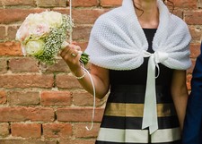 Hochzeit Bolero Bolerojacke Brautjacke Strickjacke Cape gestrickter Schal / Wrap