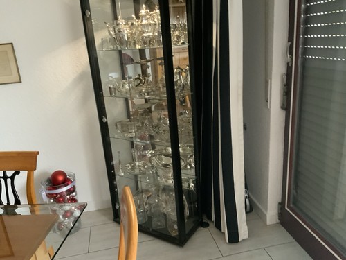 Glas schrank holz - glas,