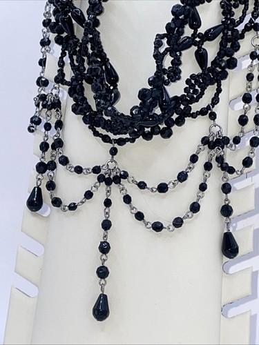 Kragen collier kette schwarz - kragen-, collier-kette,schwarz