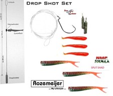 IRON CLAW Drop Shot Set Farbe: BP + 3 Stück Rozemeijer Split Shad´s