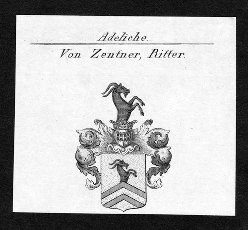1820 zentner wappen adel - ca.,