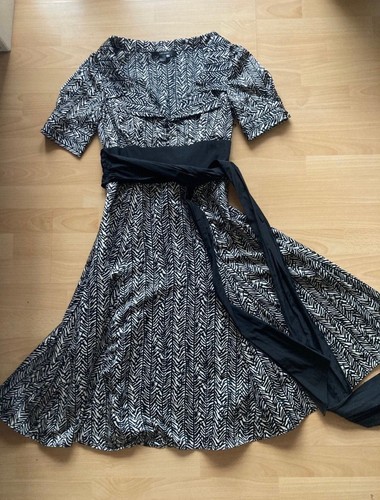 Zara kleid schwarz weiß - s,