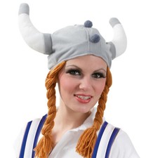 Wikinger Mütze mit Zöpfen