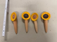 Autovase Steckvase Blumendekor Sonnenblume Ton 4 Stück Sonnenblumen Vase Mini