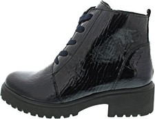 Waldläufer H-Luise Damen Schnürstiefelette blau