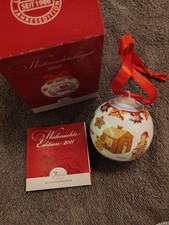Hutschenreuther Porzellankugel Weihnachtskugel Kugel 2011 in OVP Weihnachten