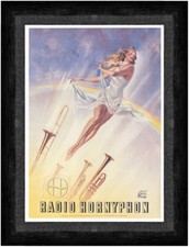 Radio Hornyphon Österreich Hersteller Musik Trompete Kunstdruck Faks_Werbung 355