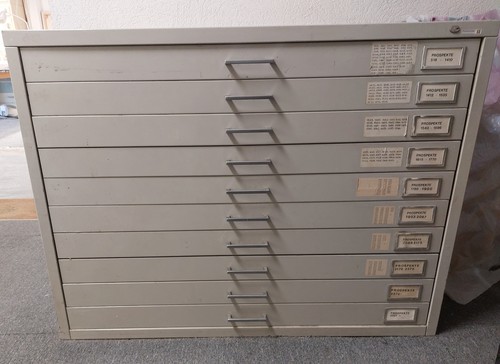 Planschrank aus stahlblech mit - stahlblech,