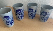 Weinbecher Steingut Keramik Salzlasur 12cm hoch Ø 6 cm unbenutzt