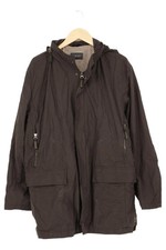 JOOP! Parka Herren Gr. 54 XL Schwarz Übergangsjacke Kapuze Baumwolle Casual