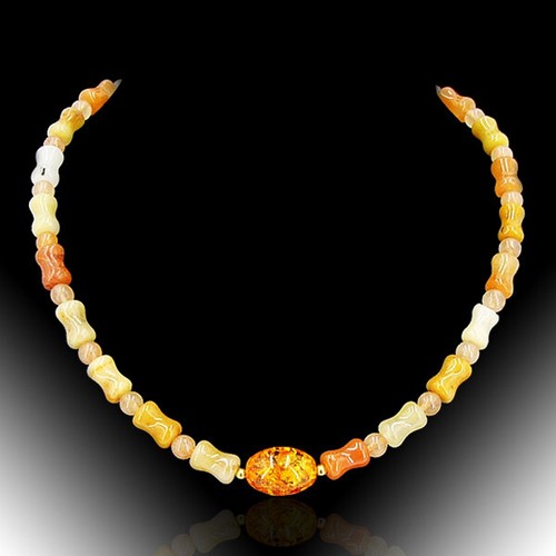 Jade halskette kette - kette, +
