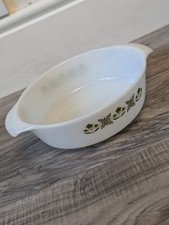 Vintage Feuerkönig Glas Wiesengrün 22 cm tief Auflaufform OHNE Deckel.