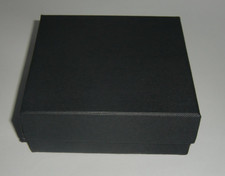 Geschenk Verpackung Schatulle Box Kartonage Deckel schwarz 11 cm Geschenkkarton