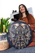 Vegane Schamanentrommel "Golden Lion", 20", tief bassklingende, stimmbare...