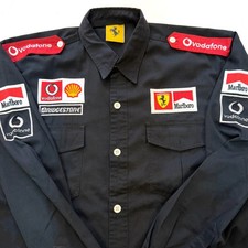 rare vintage FERARRI MARLBORO Button SHIRT MCLAREN F1 formula one 90s rare car