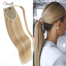 Dick Echthaar Ponytail Pferdeschwanz Clip In Zopf Haarteil Lange Hair Extensions