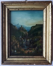 Gemälde Öl Hinterglasmalerei