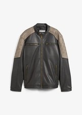 Lederimitat-Jacke im Bikerstil
