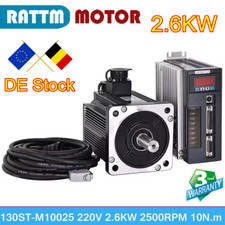 「DE」2.6KW AC Servomotor Servo Motor Driver CNC Controller Kit 2500RPM 10N.m 220V