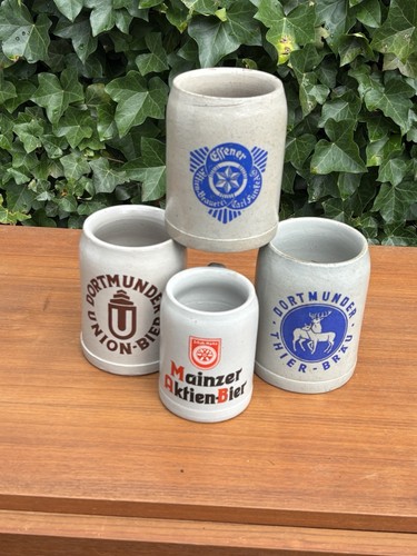 Vintage steingut bierkrüge - steingut,