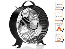 RETRO Tischventilator schwarz