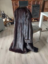 Nerzmantel lang Pelz Swinger moderner Schnitt Schwarz Braun Größe 40 42 