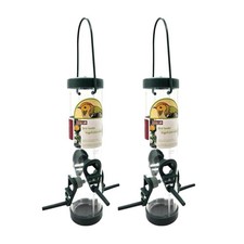 2x Vogelfutterstation Vogelfutterspender Station Futtersilo hängend Futtersäule 