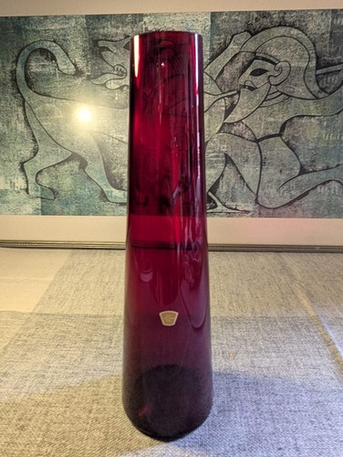 Vintage vase rubinrot - vintage, glas