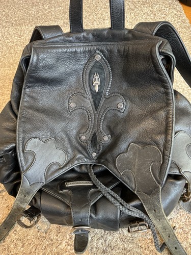Chrome hearts leather backpack - hearts,