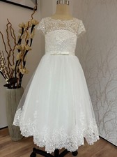 HBH Brautmode I Kommunionkleid aus Tüll Taufkleid Festkleid Blumenmädchen