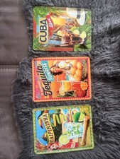 3x Blechschilder mit Cocktailsdesign   Spanisches Design. Vintage & historisch