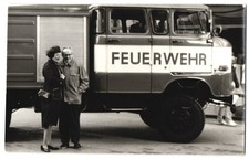 Fotografie Lastwagen IFA W50 Doppelkabine, Feuerwehr-Löschfahrzeug der Feuerweh 