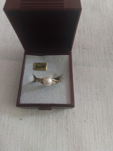333 gelbgold ring mit perle - ring,