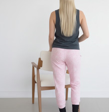 Pyjama Freizeit Hose 36 / 38 mit Muster bequem gebraucht Baumwolle Lounge Relax