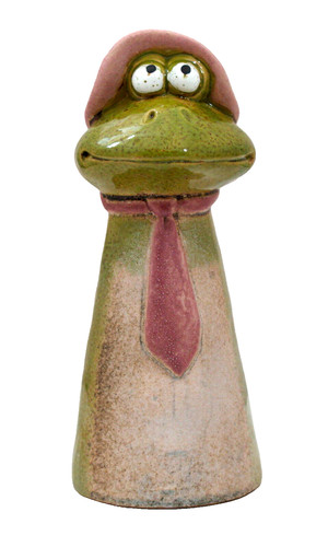 Gartenstecker frosch keramik - frosch,