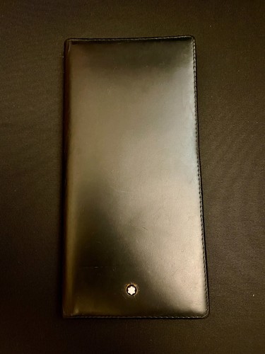 Montblanc leather long wallet - montblanc,